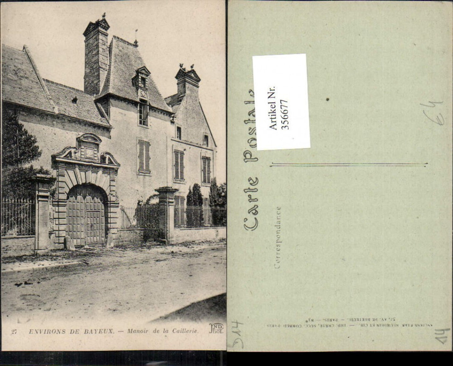 356677,Basse-Normandie Calvados Bayeux Manoir de la Caillerie Gebäude