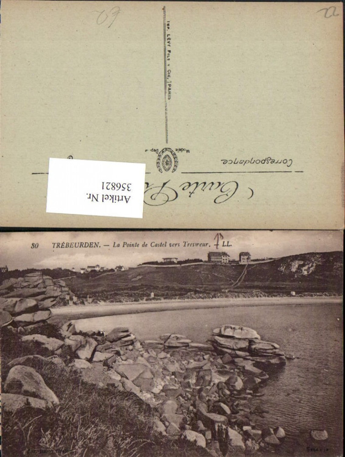 356821,Bretagne Cote-Amor Trebeurden La Pointe de Castel vers Tresmeur Küste