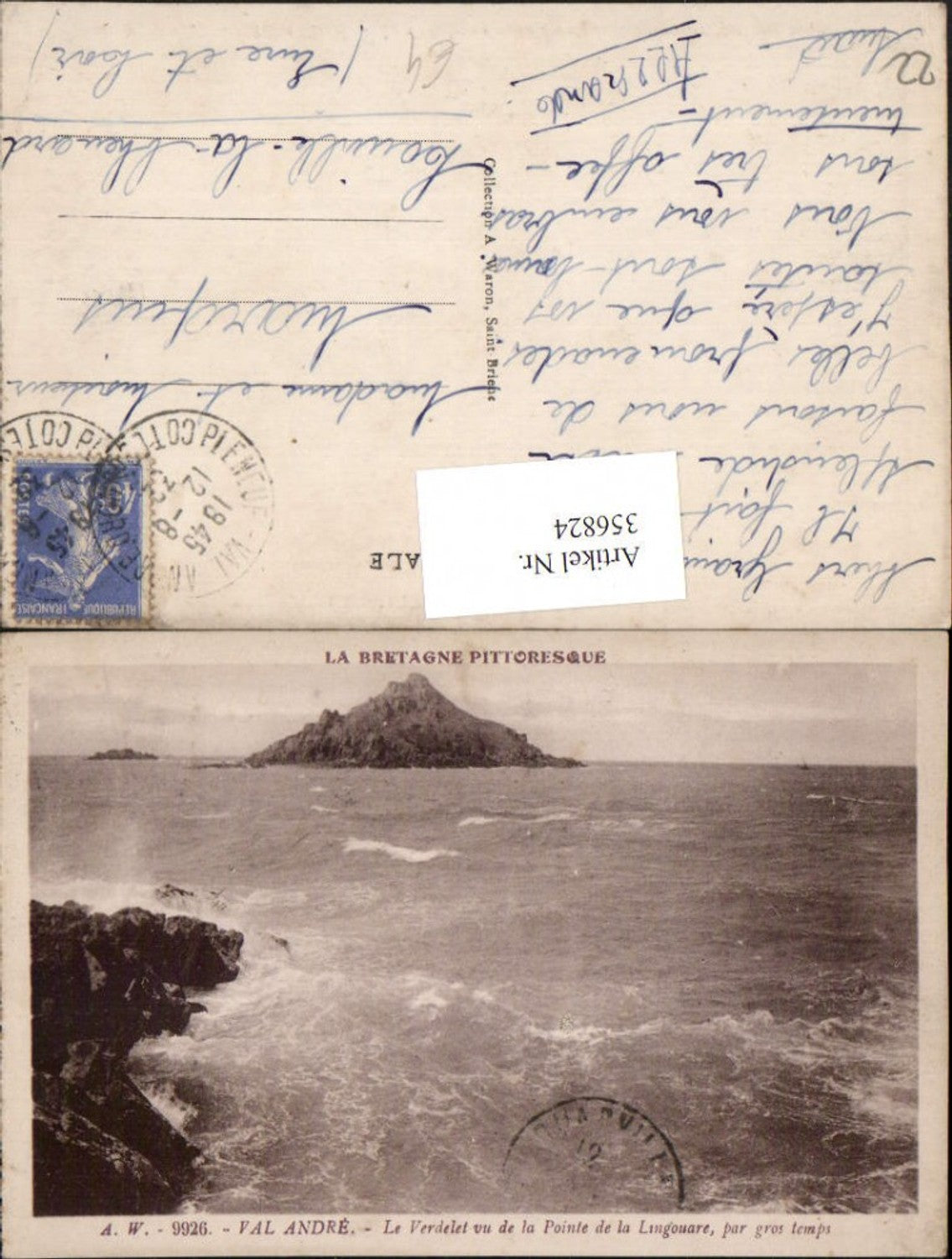 356824,Bretagne Cote-Amor Val Andre Le Verdelet vu de la Pointe de la Lingouare