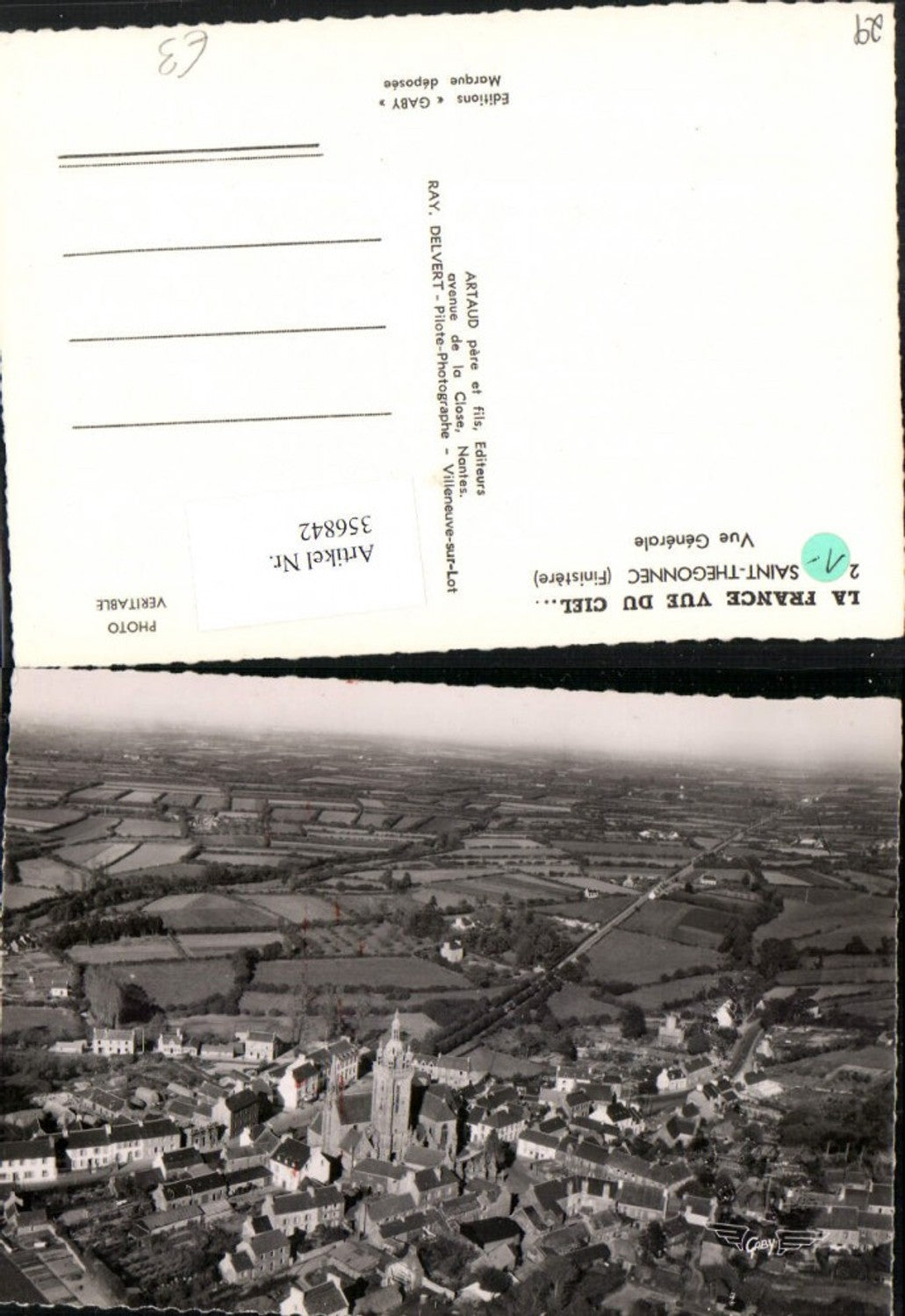 356842,Bretagne Finistere Saint-Thegonnec Vue Generale Totale