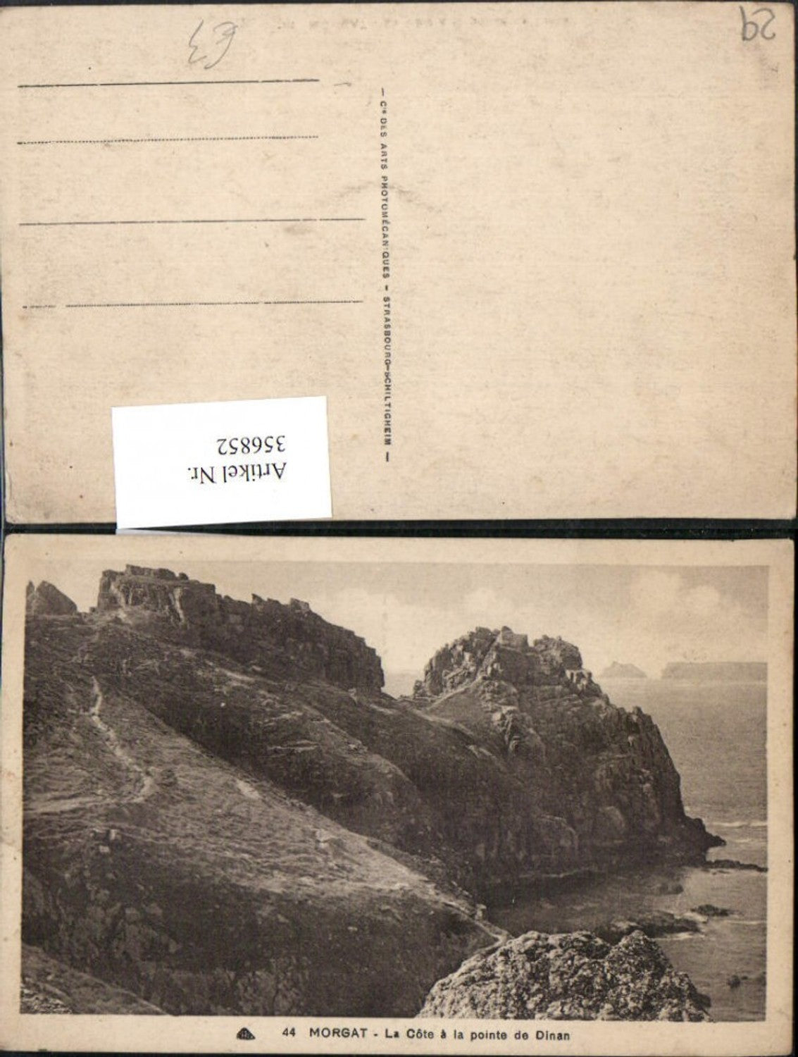 356852,Bretagne Finistere Morgat La Cote a la pointe de Dinan Küste