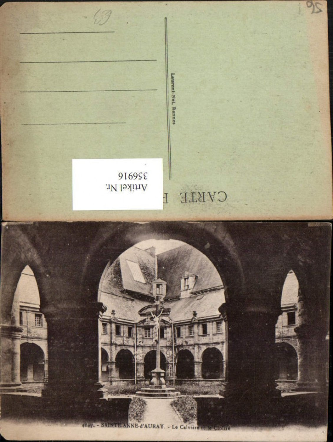 356916,Bretagne Morbihan Sainte-Anne-d'Auray Le Calvaire et le Cloitre Kloster Kruzifix