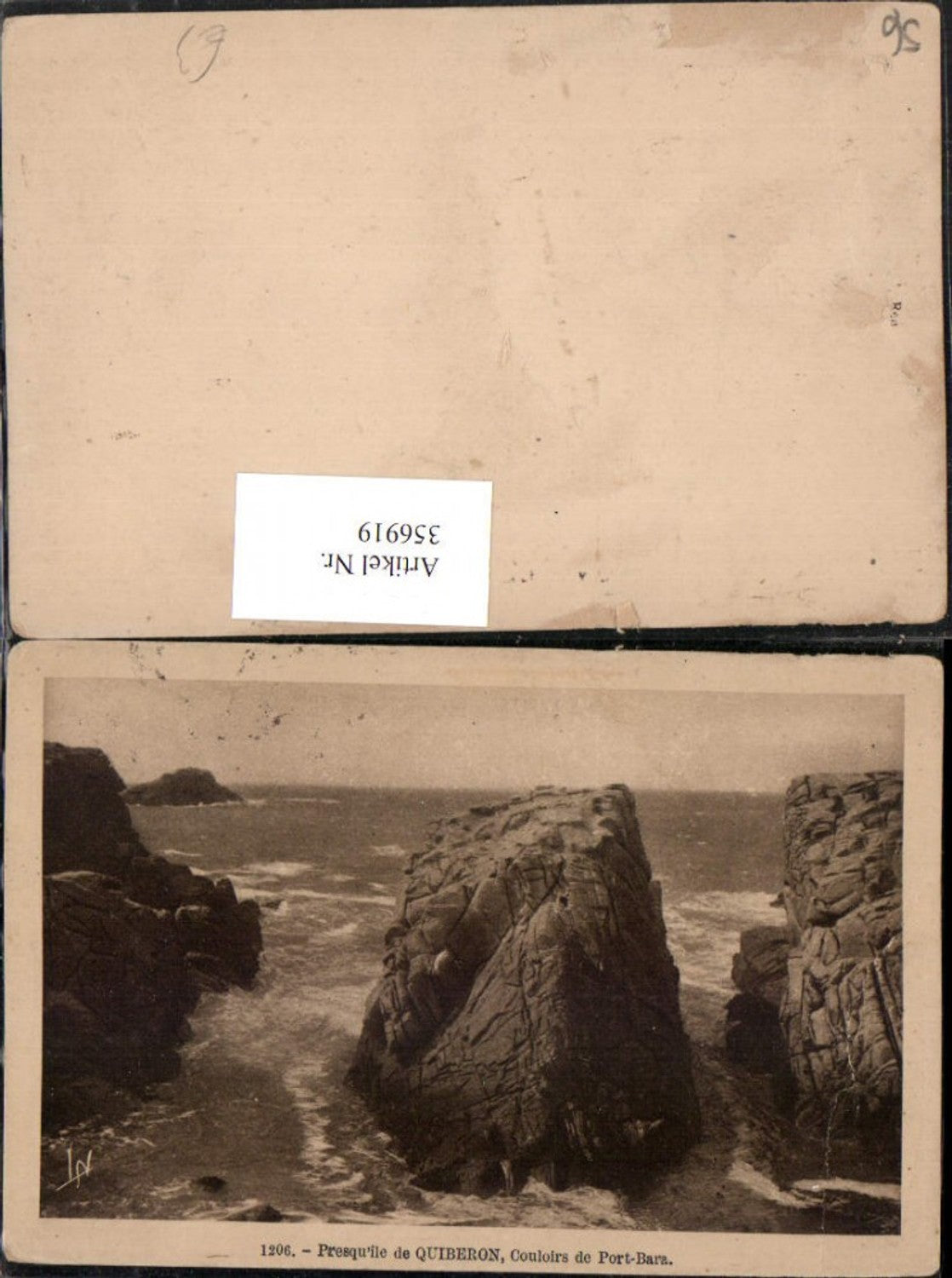 356919,Bretagne Morbihan Quiberon Couloirs de Port-Bara Felsenküste