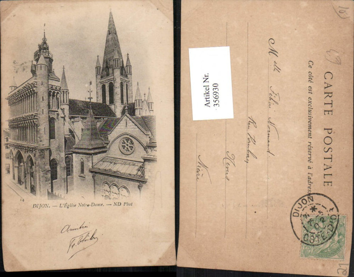356930,Burgund Cote-Or Dijon L'Eglise Notre-Dame Kirche