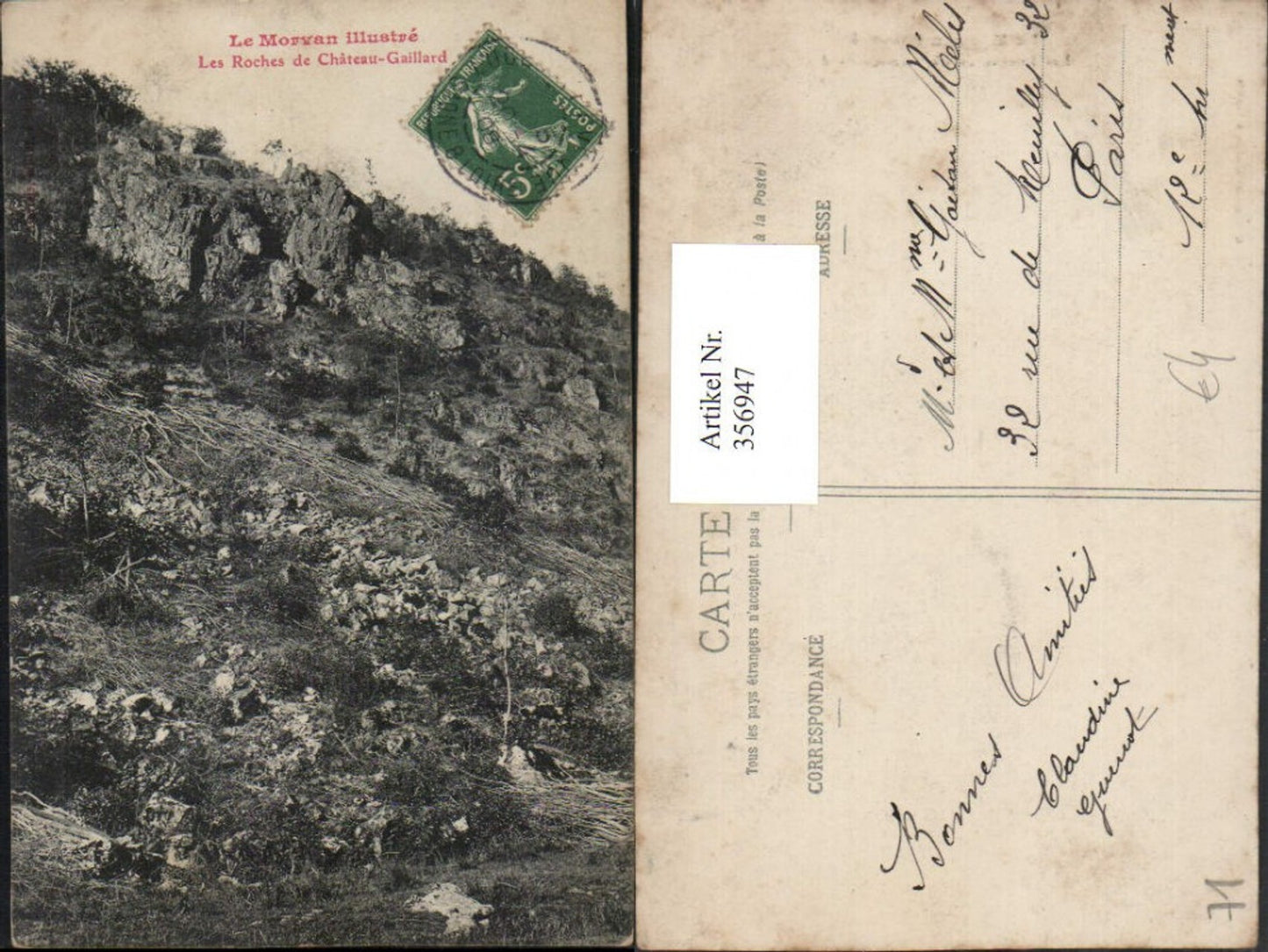 356947,Burgund Saone-et-Loire Le Morvan Les Roches de Chateau-Gaillard Felsen