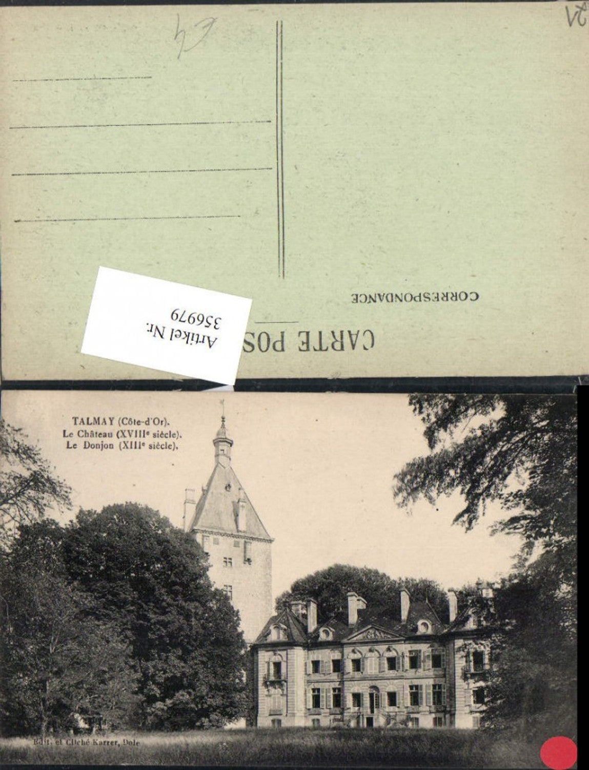 356979,Burgund Cote-Or Talmay Le Chateau Le Donjon Schloss Turm