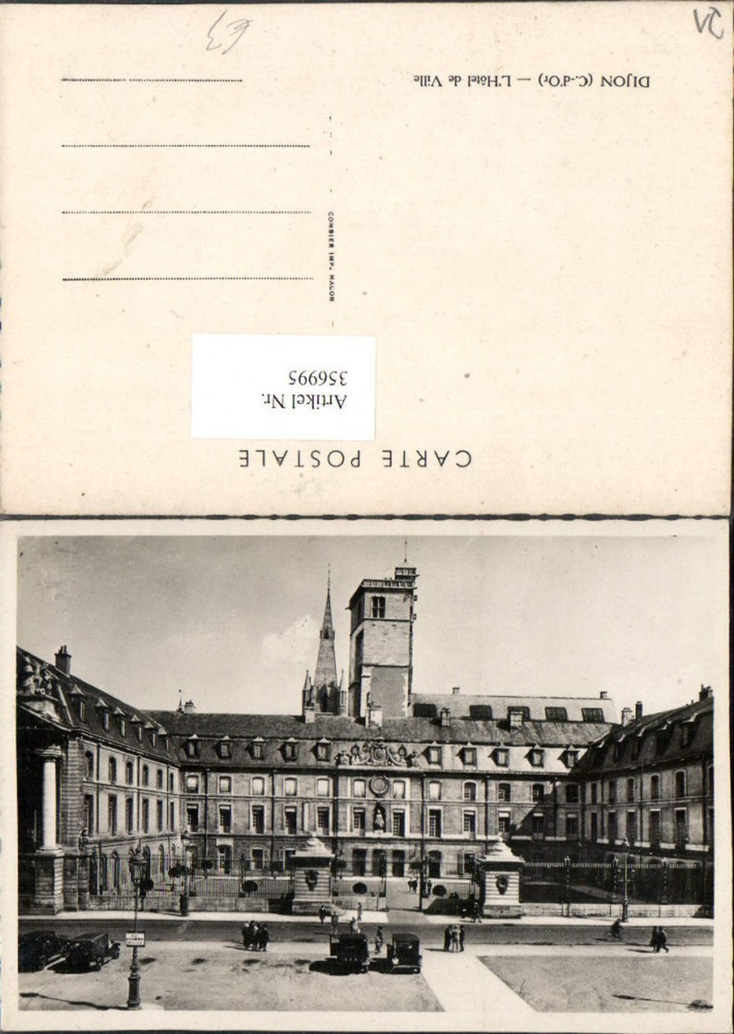 356995,Burgund Cote-Or Dijon L'Hotel de Ville Rathaus