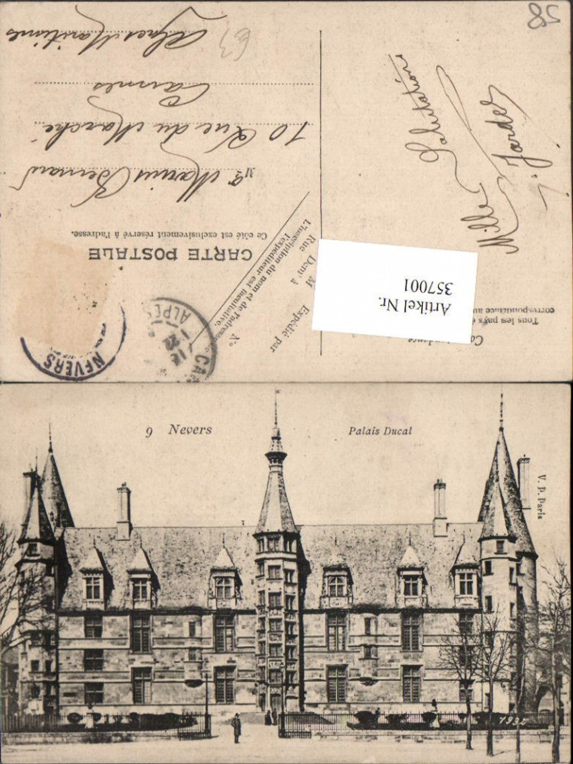 357001,Burgund Nievre Nevers Palais Ducal Herzogspalast