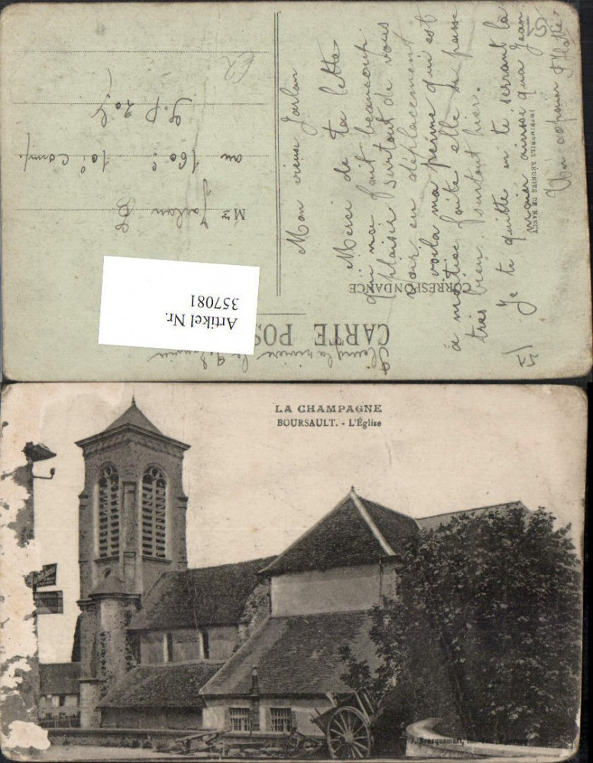 357081,Champagne-Ardenne Marne Boursault L'Eglise Kirche