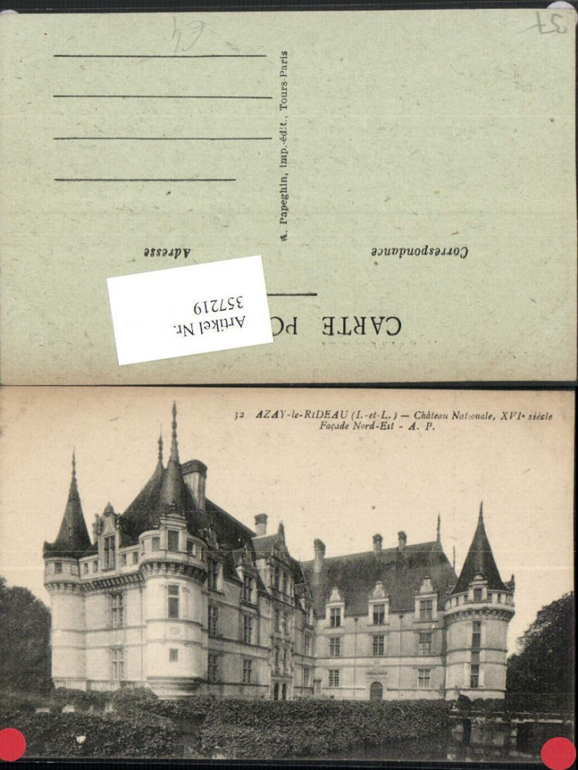 357219,Centre Indre-et-Loire Azay-le-Rideau Chateau Nationale Schloss