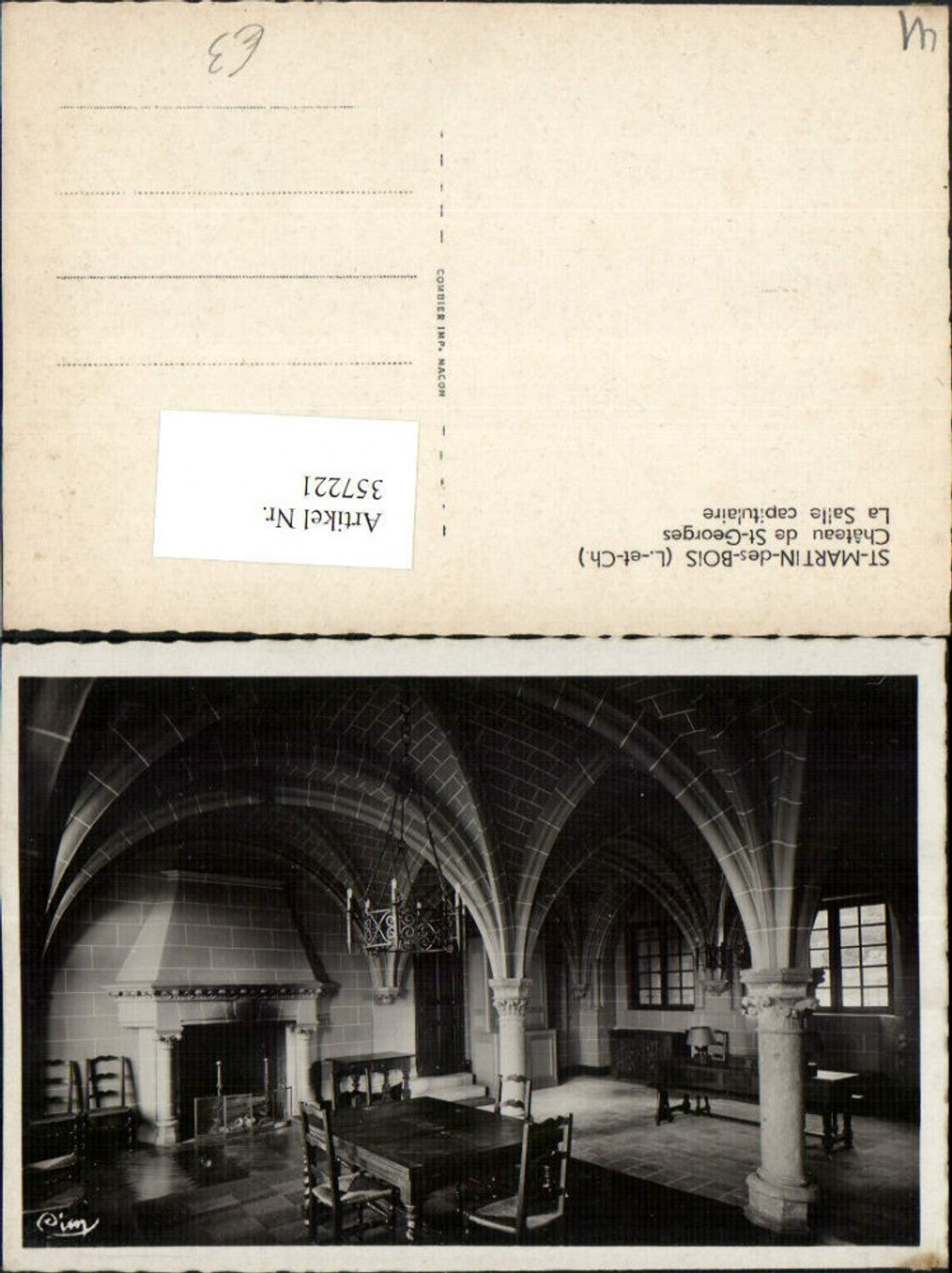 357221,Centre Loire-et-Cher St-Martin-des-Bois Chateau de St-Georges La Salle capitulaire