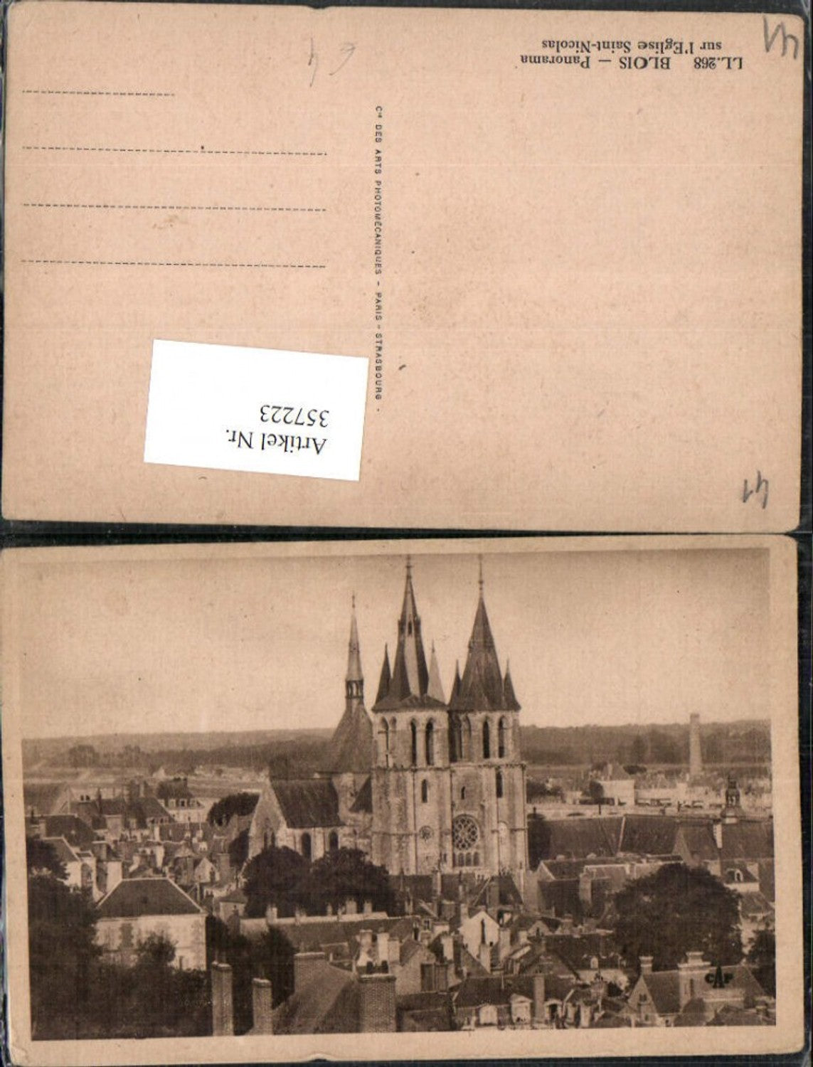 357223,Centre Loire-et-Cher Blois Panorama sur l'Eglise Saint-Nicolas Kirche