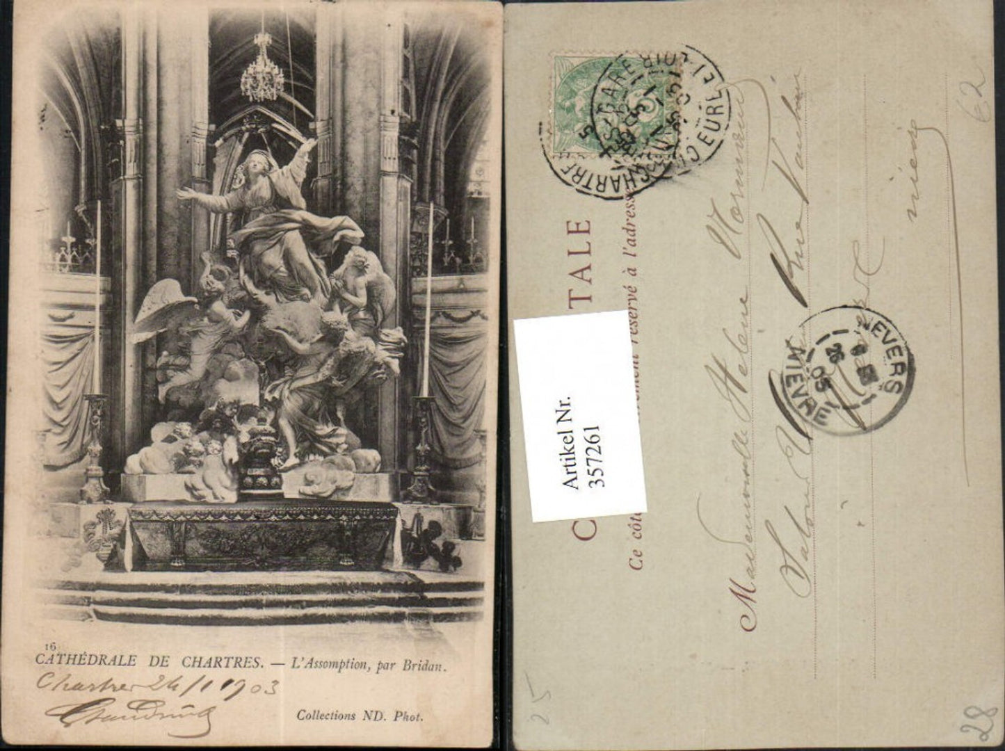 357261,Centre Eure-et-Loir Chartres Cathedrale L'Assomption par Bridan Kirche Figuren