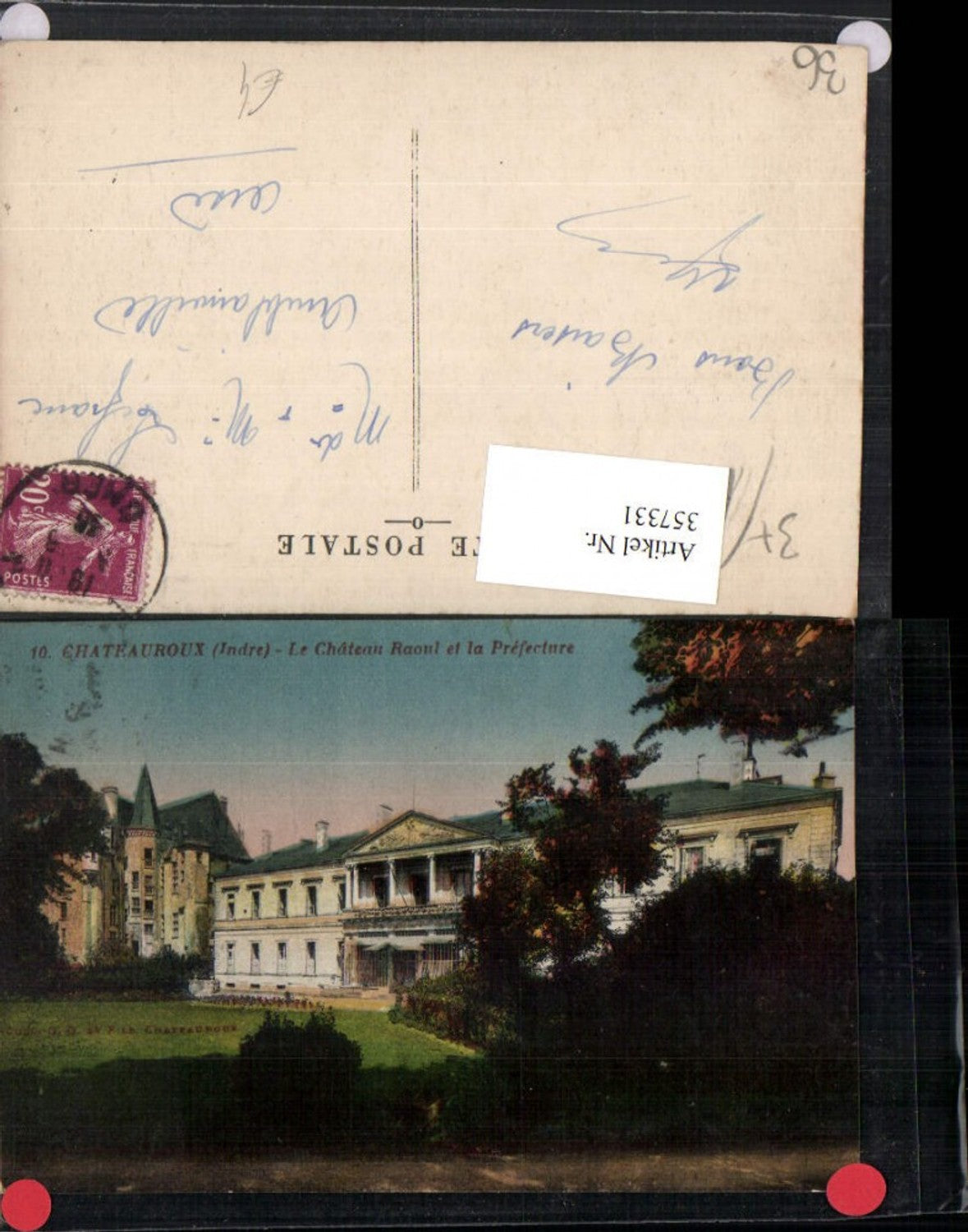 357331,Centre Indre Chateauroux Le Chateau Raoul et la Prefecture Schloss