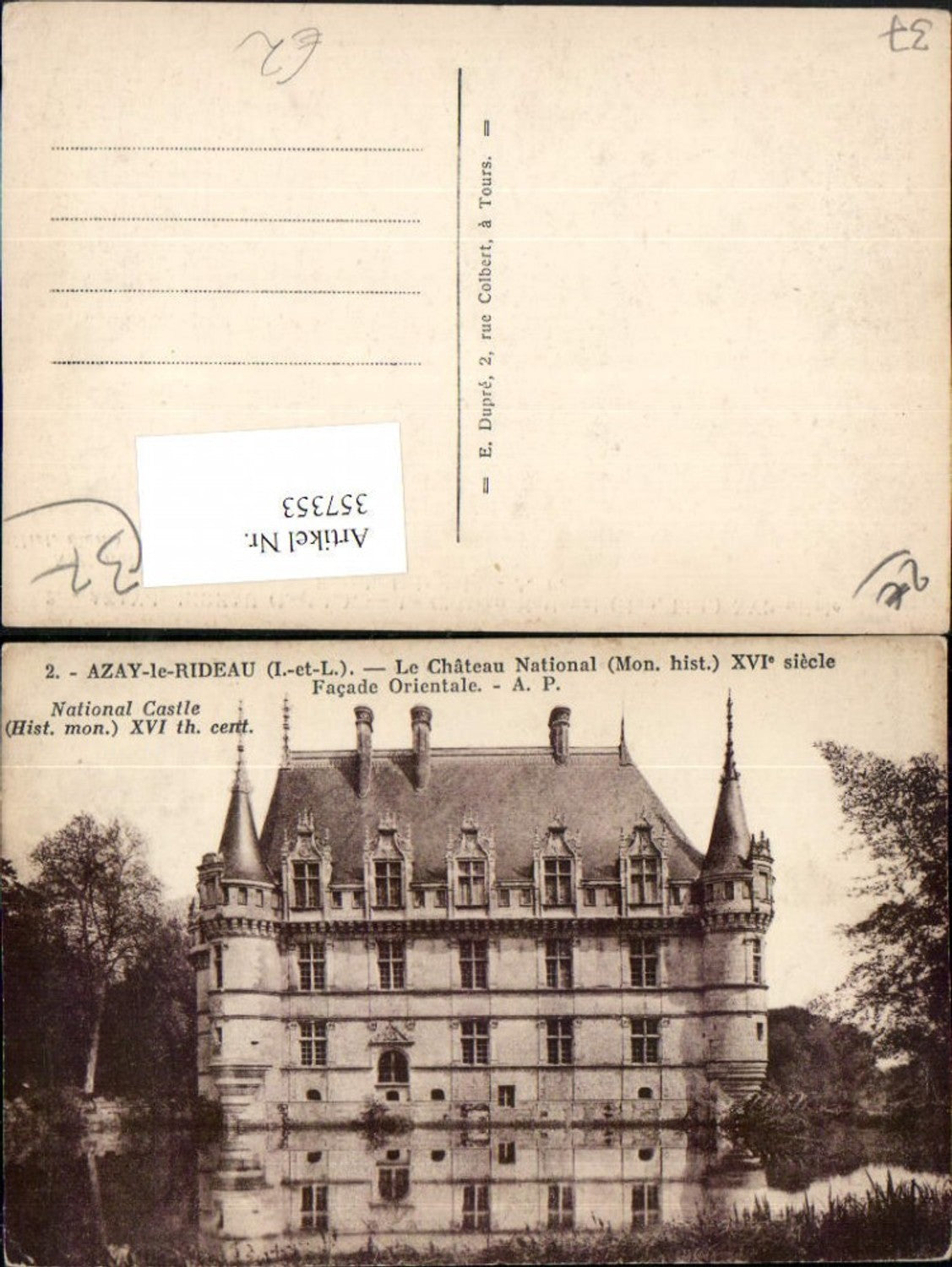 357353,Centre Indre-et-Loire Azay-le-Rideau Le Chateau Schloss