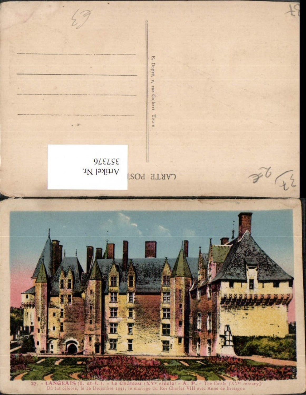 357376,Centre Indre-et-Loire Langeais Le Chateau Schloss