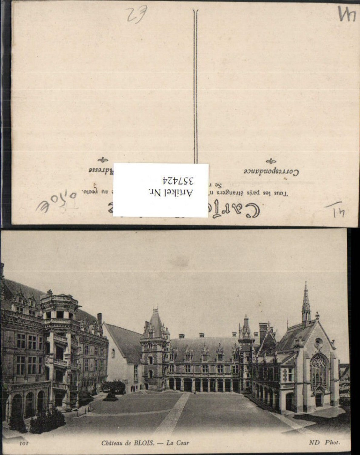 357424,Centre Loire-et-Cher Chateau de Blois La Cour Schloss Hof