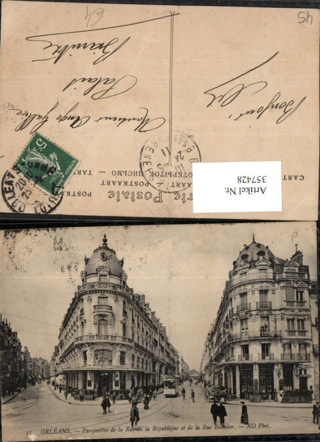357428,Centre Indre-et-Loire Loiret Orleans Rue de la Republique et Rue Bannier Straßenansichten