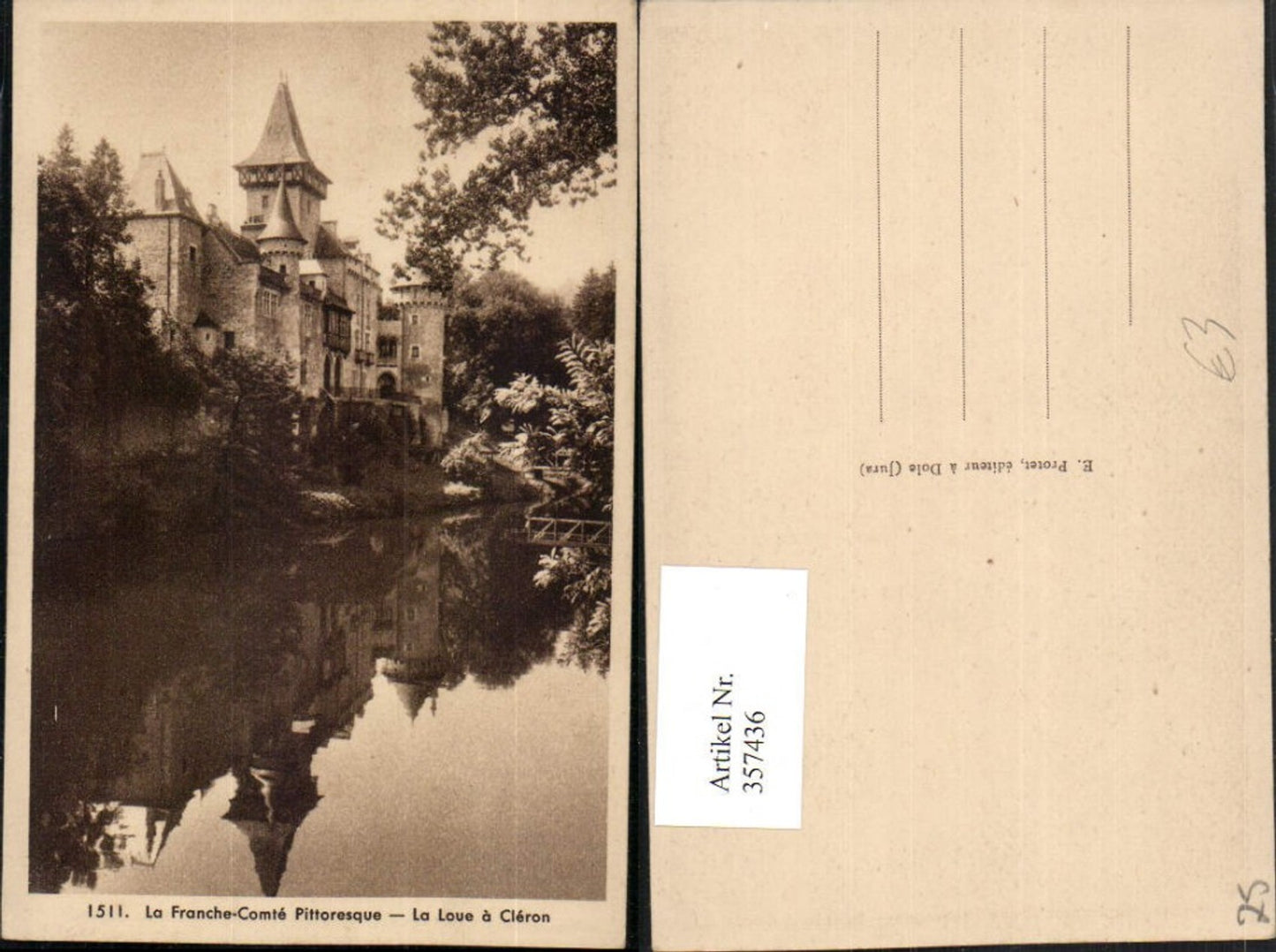 357436,Franche-Comte Doubs La Loue a Cleron Castle