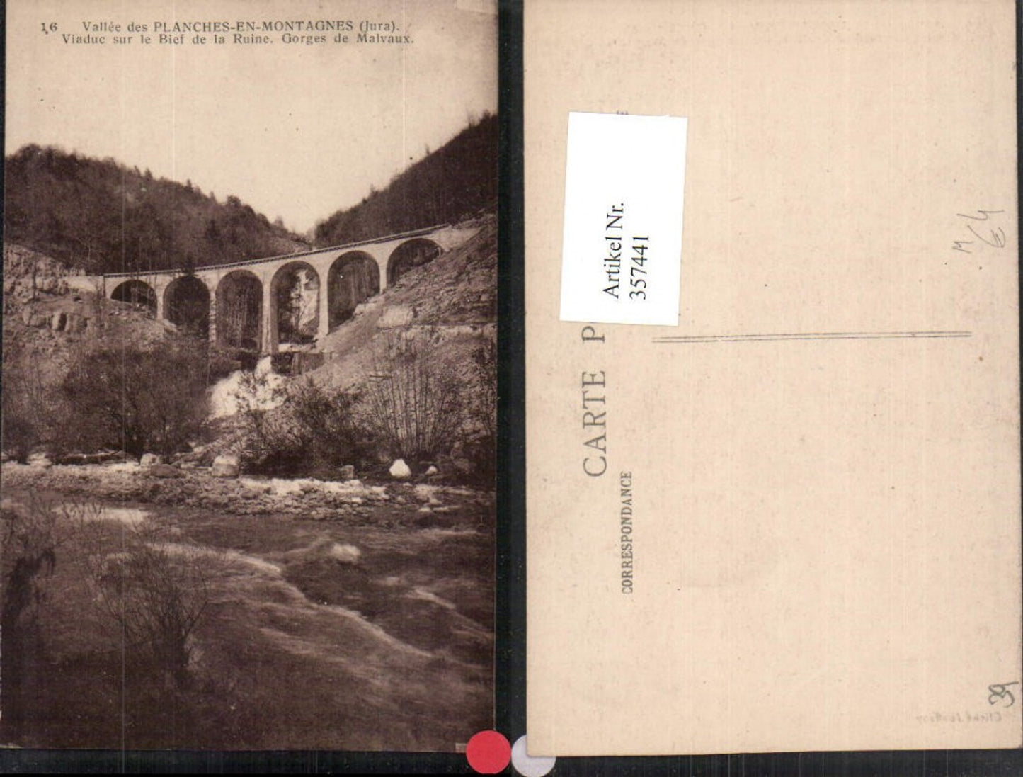 357441,Franche-Comte Jura Planches-en-Montagne Viaduc sur le Bief de la Ruine Viadukt