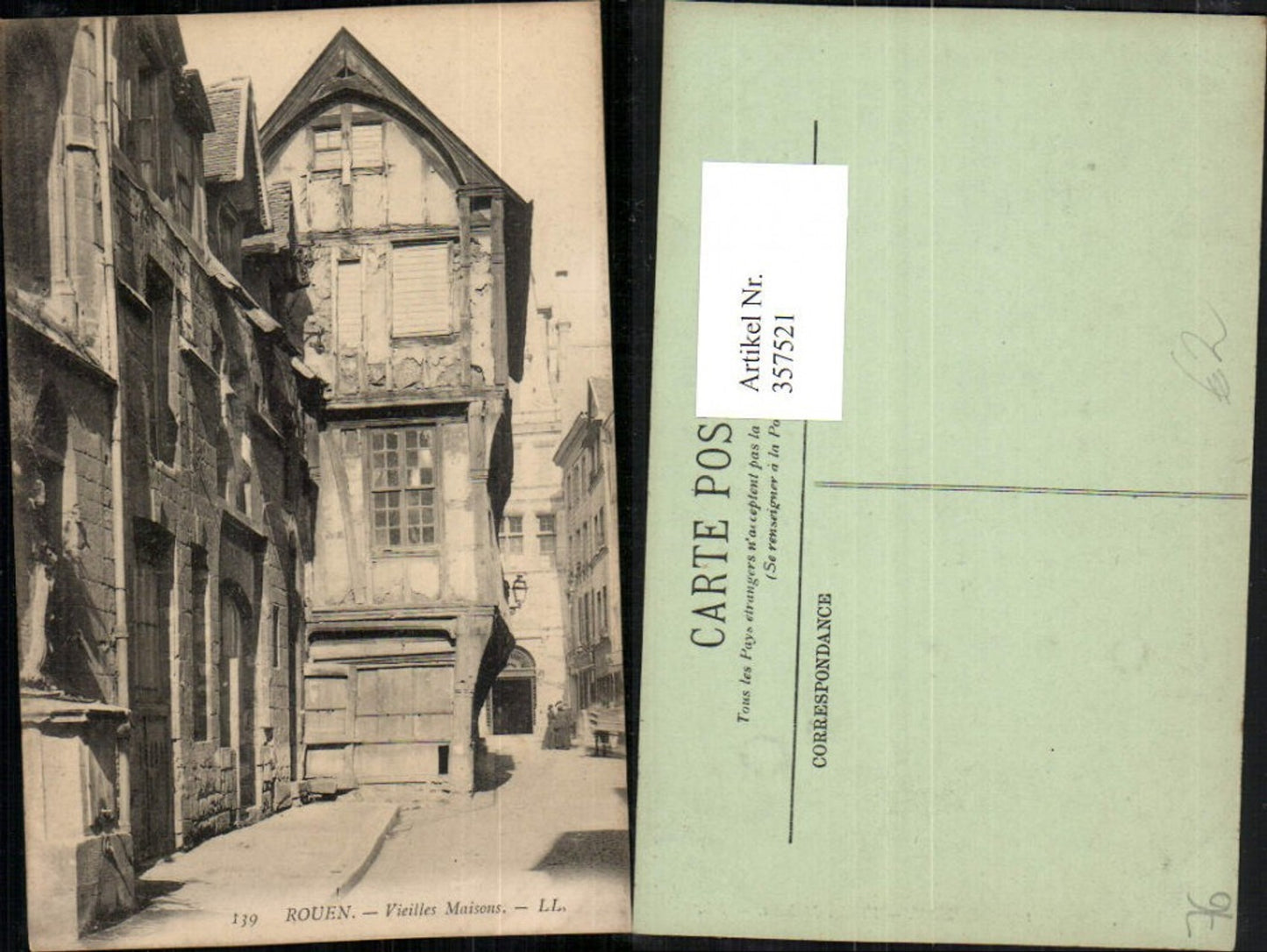 357521,Haute-Normandie Seine-Maritime Rouen Vieilles Maisons Haus Straßenansicht