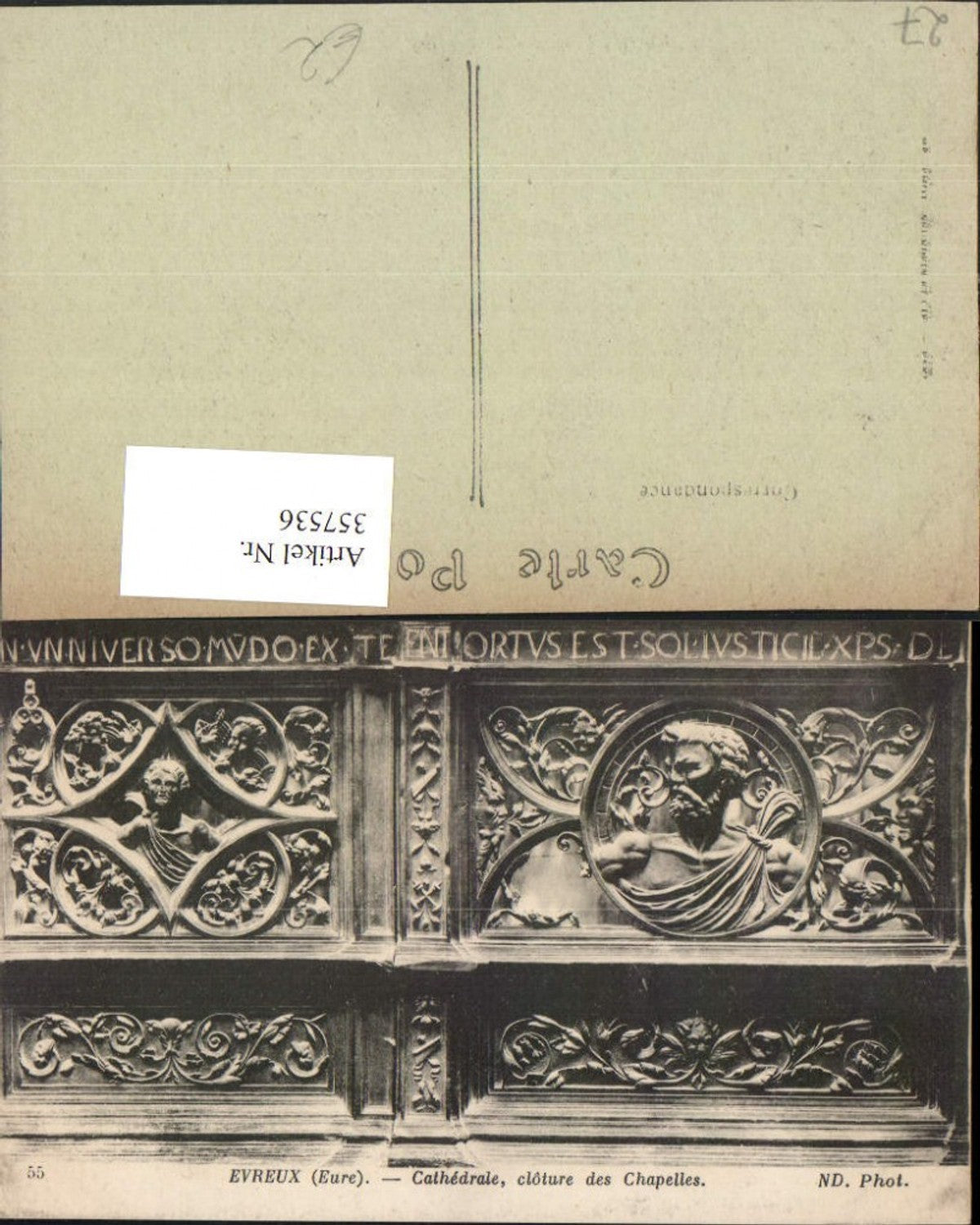357536,Haute-Normandie Eure Evreux Cathedrale cloture des Chapelles Relief