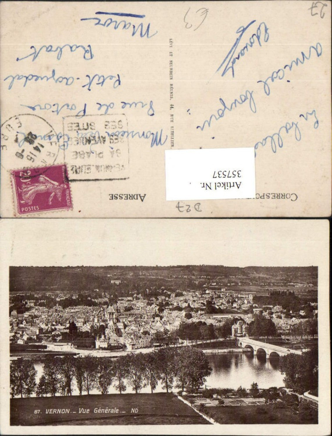 357537,Haute-Normandie Eure Vernon Vue Generale Totale
