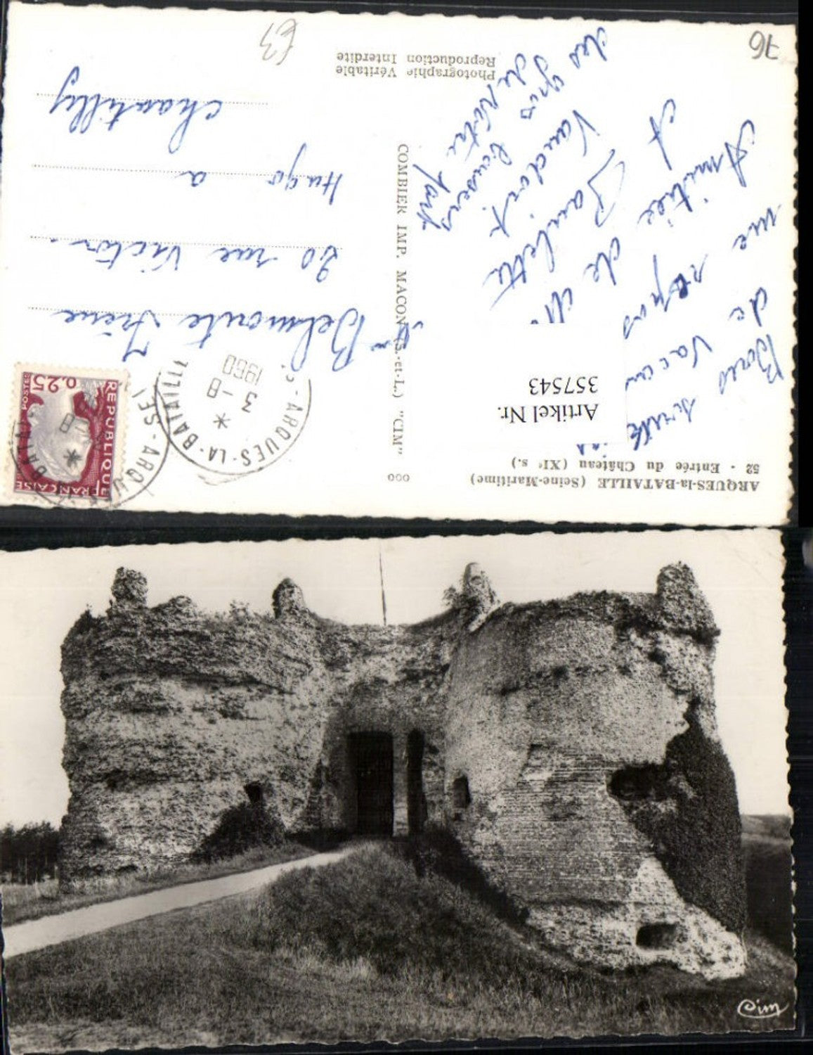 357543,Haute-Normandie Seine-Maritime Arques-la-Bataille Entree du Chateau Schloss Eingang