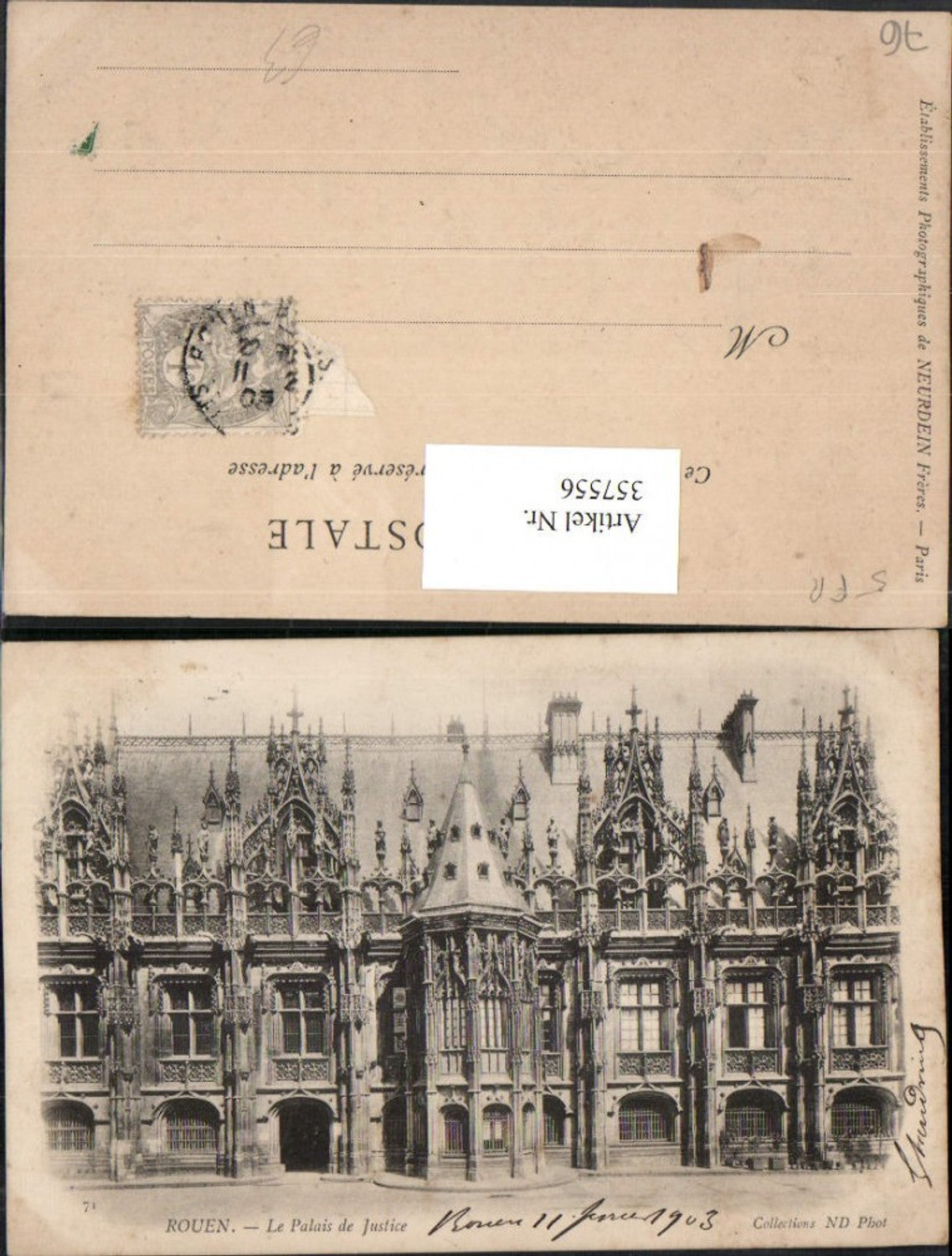 357556,Haute-Normandie Seine-Maritime Rouen Le Palais de Justice Justizpalast