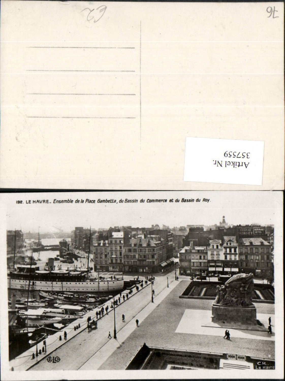 357559,Haute-Normandie Seine-Maritime Le Havre Place Gambetta Hafen Dampfer