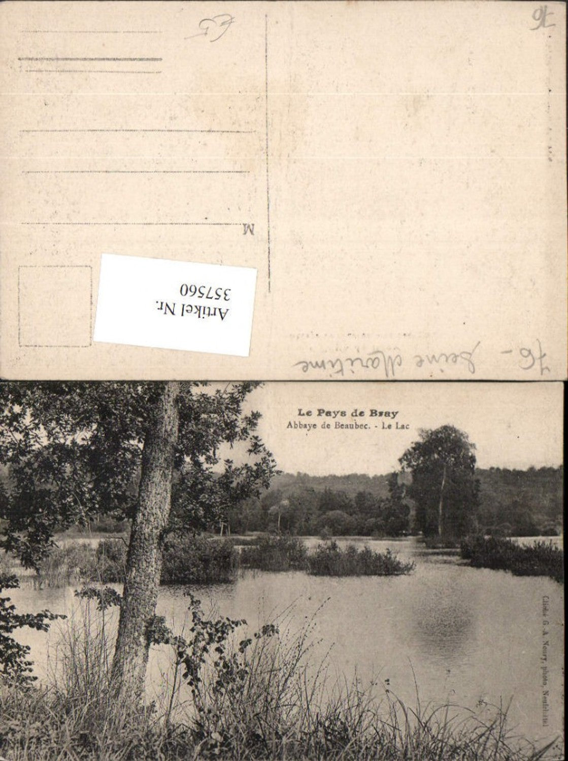 357560,Haute-Normandie Seine-Maritime Le Pays de Bray Abbaye de Beaubec Le Lac See