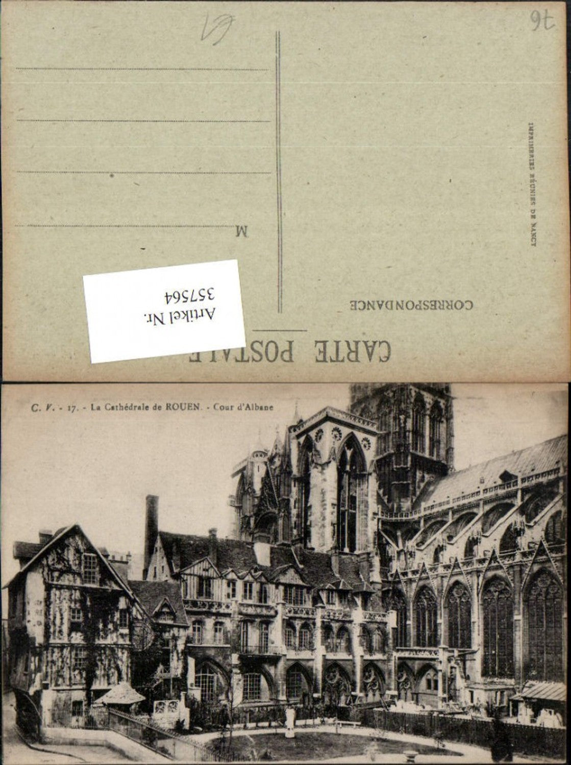 357564,Haute-Normandie Seine-Maritime La Cathedrale de Rouen Cour d'Albane Kirche
