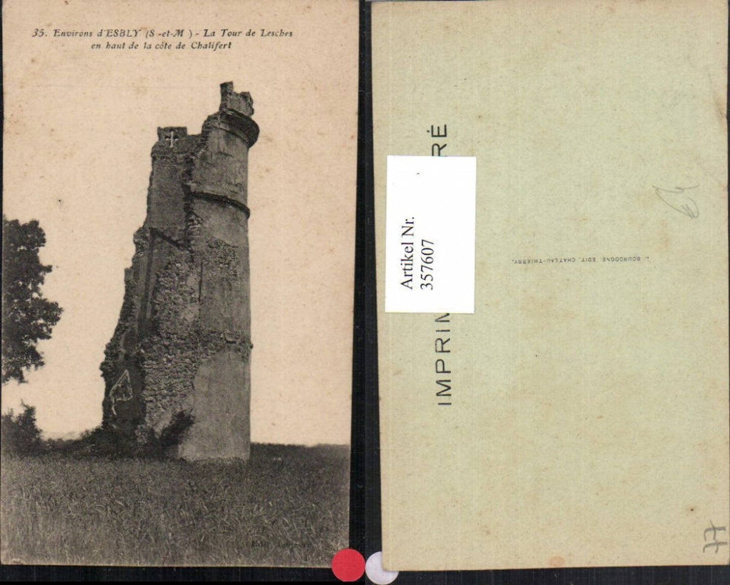 357607,Ile-de-France Seine-et-Marne Esbly La Tour de Lesches Turm