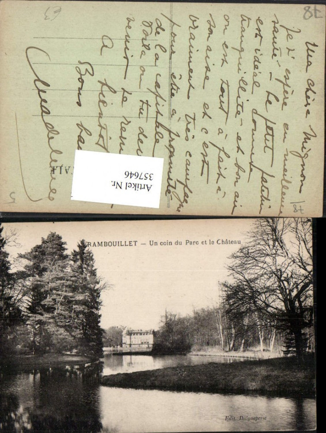 357646,Ile-de-France Yvelines Rambouillet Un coin du Parc et le Chateau Schloss