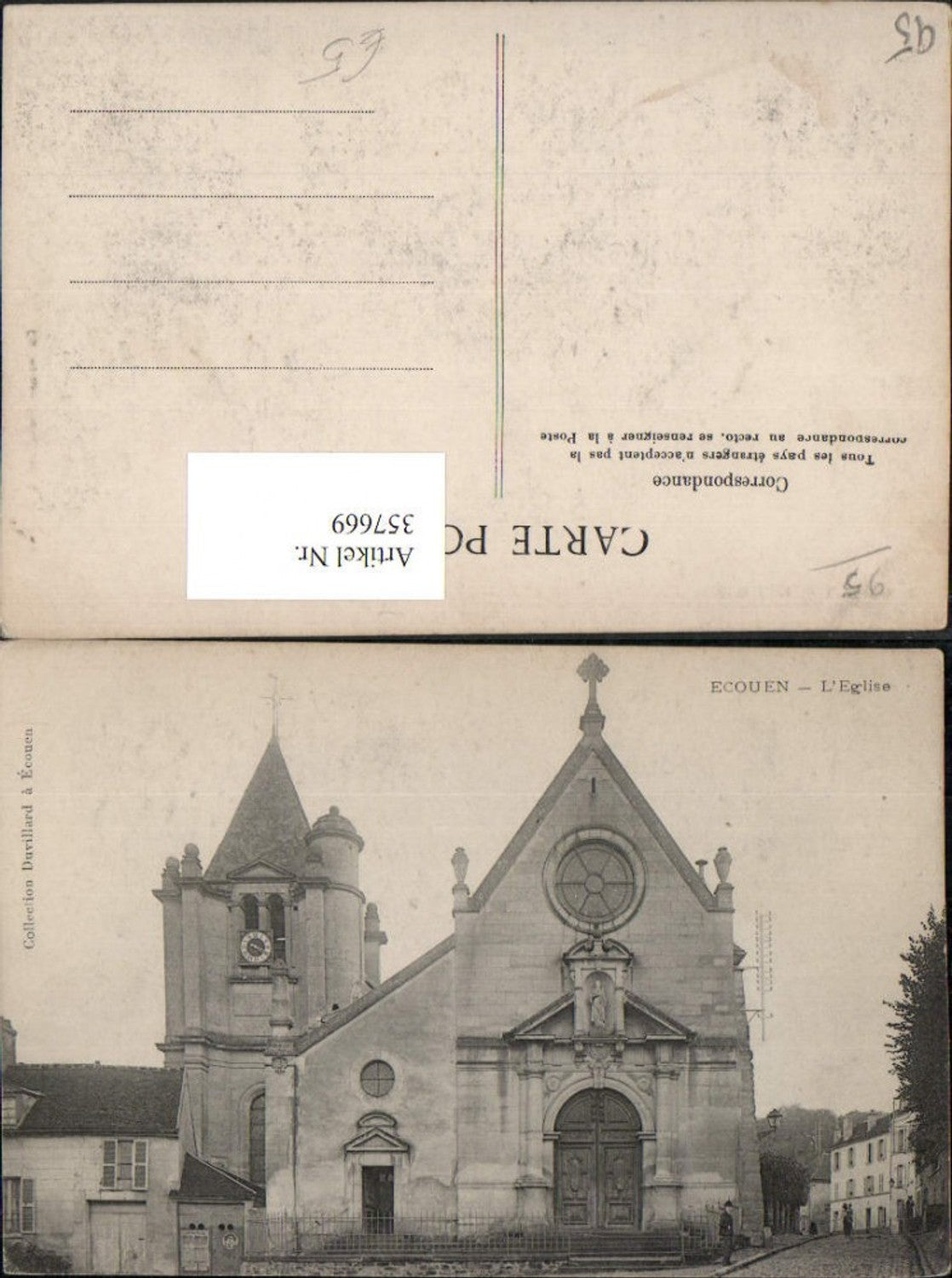 357669,Ile-de-France Val-Oise Ecouen L'Eglise Kirche