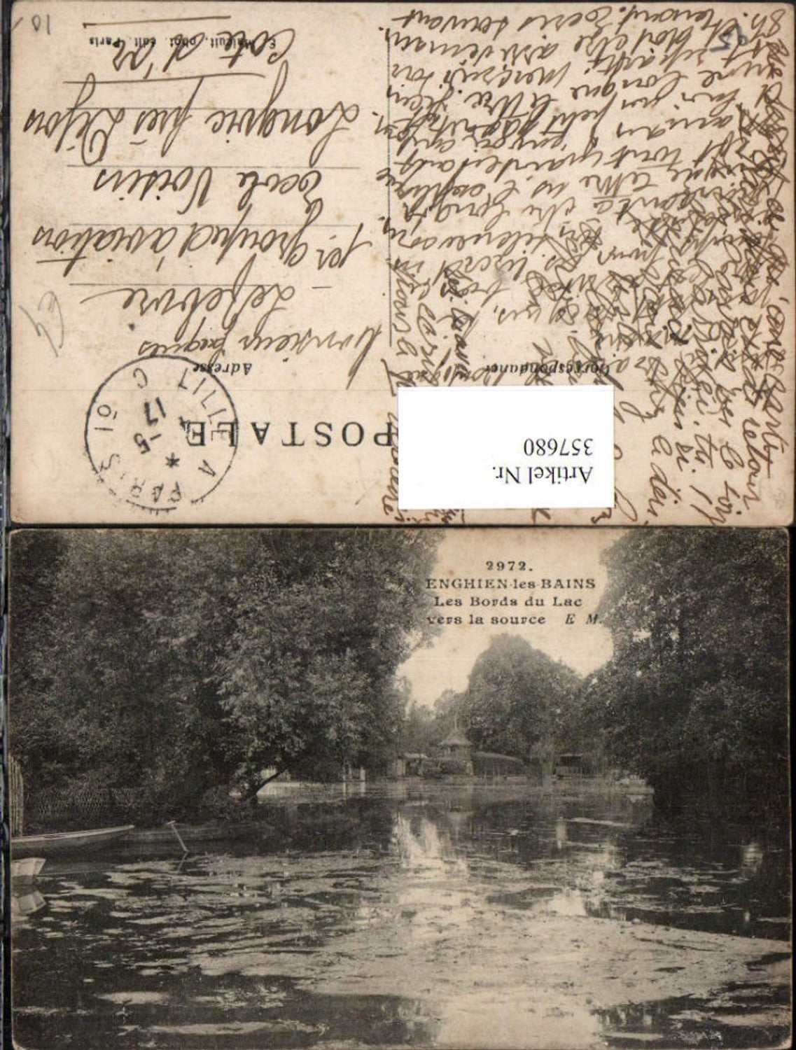 357680,Ile-de-France Val-Oise Enghien-les-Bains Les Bords du Lac vers la source See