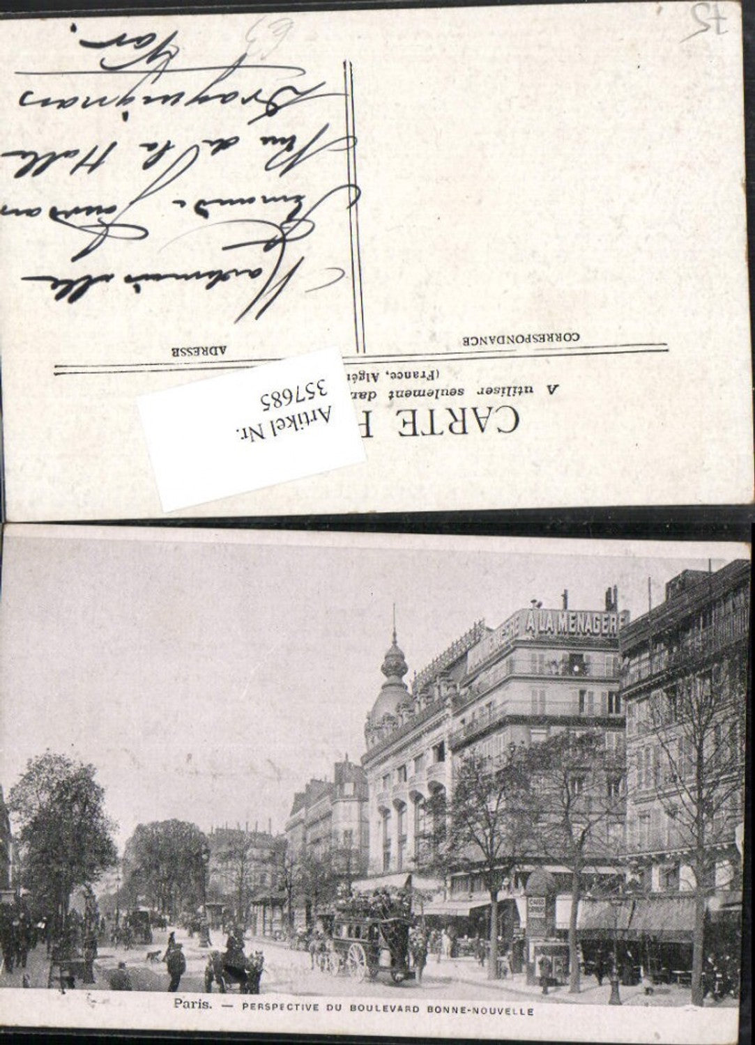 357685,Ile-de-France Paris Boulevard Bonne-Nouvelle Straßenansicht Geschäfte