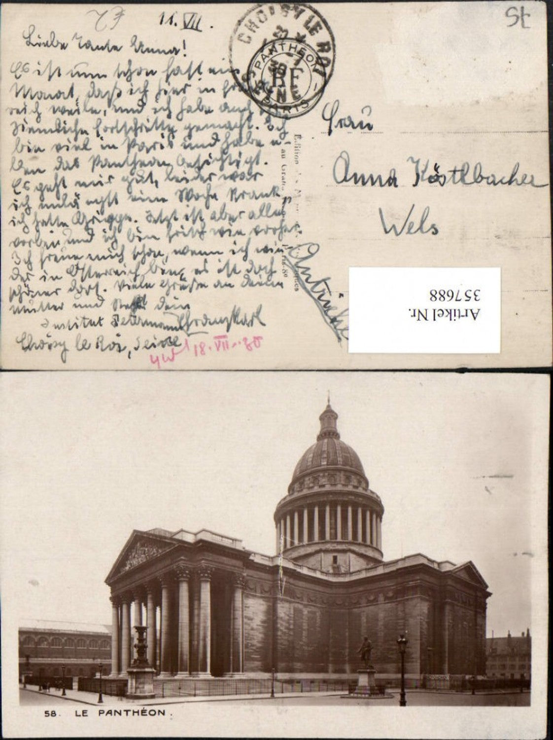 357688,Ile-de-France Paris Le Pantheon Gebäude