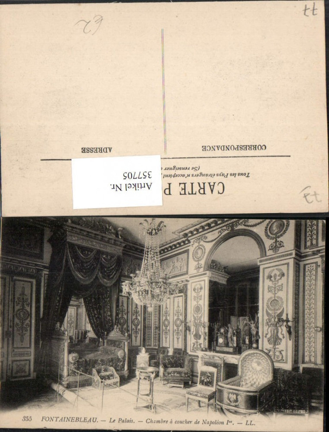 357705,Ile-de-France Seine-et-Marne Fontainebleau Palais Chambre de Napoleon Schlafzimmer