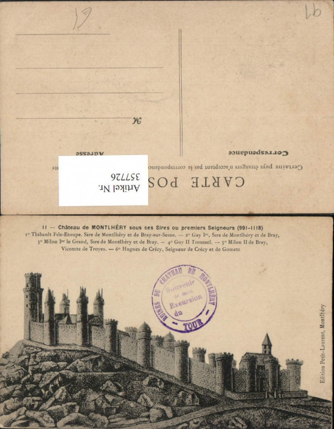 357726,Ile-de-France Essonne Chateau de Montlhery sous ses Sires ou premiers Seigneurs Festung