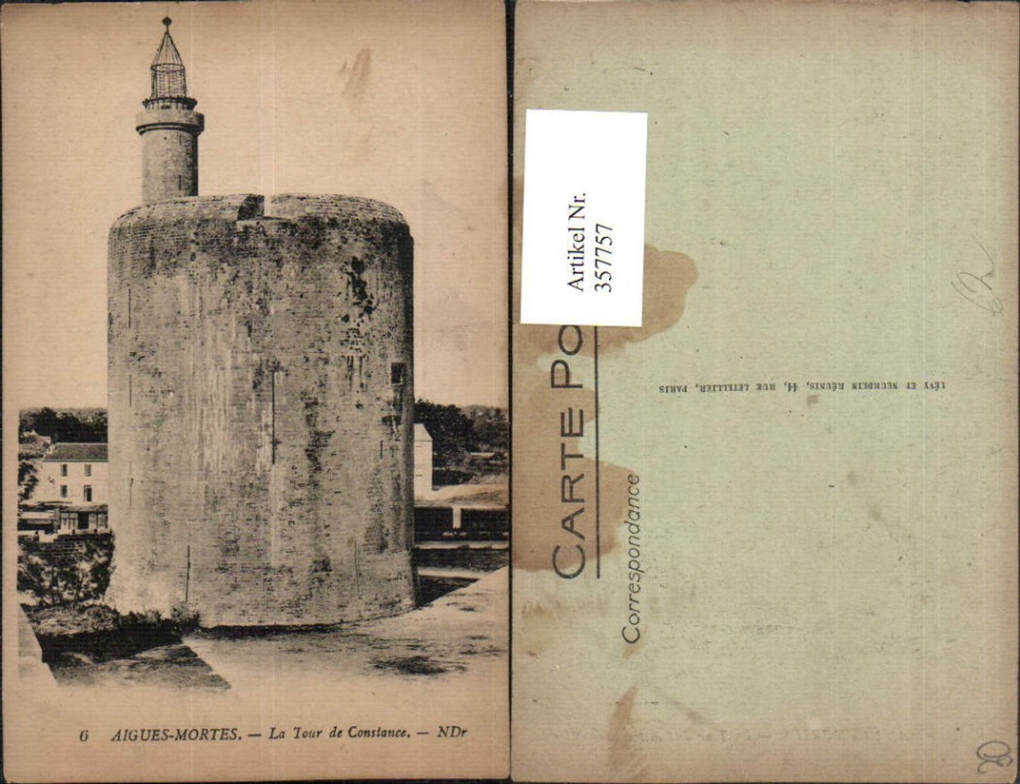 357757.Languedoc-Roussillon Gard Aigues-Mortes La Tour de Constance Turm