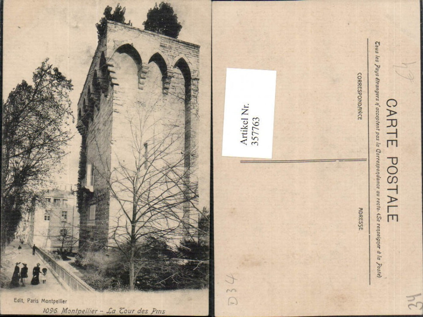 357763.Languedoc-Roussillon Herault Montpellier La Tour des Pins Turm