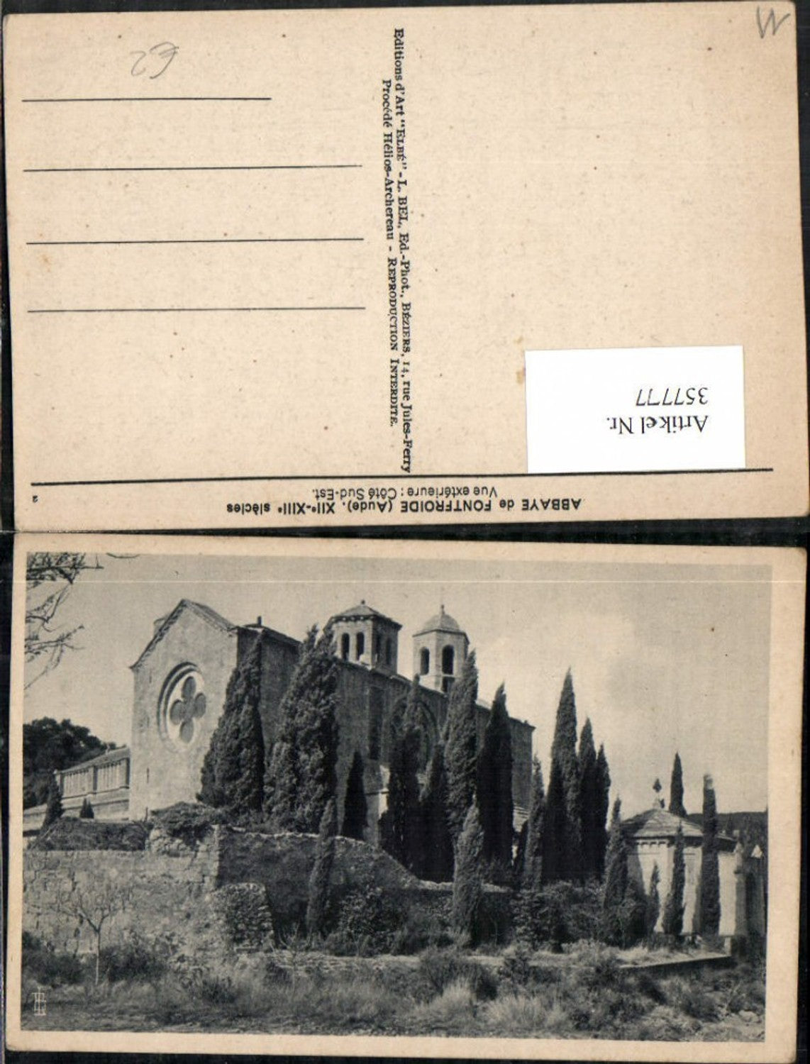357777,Languedoc-Roussillon Aude Abbaye de Fontfroide Abtei Kirche