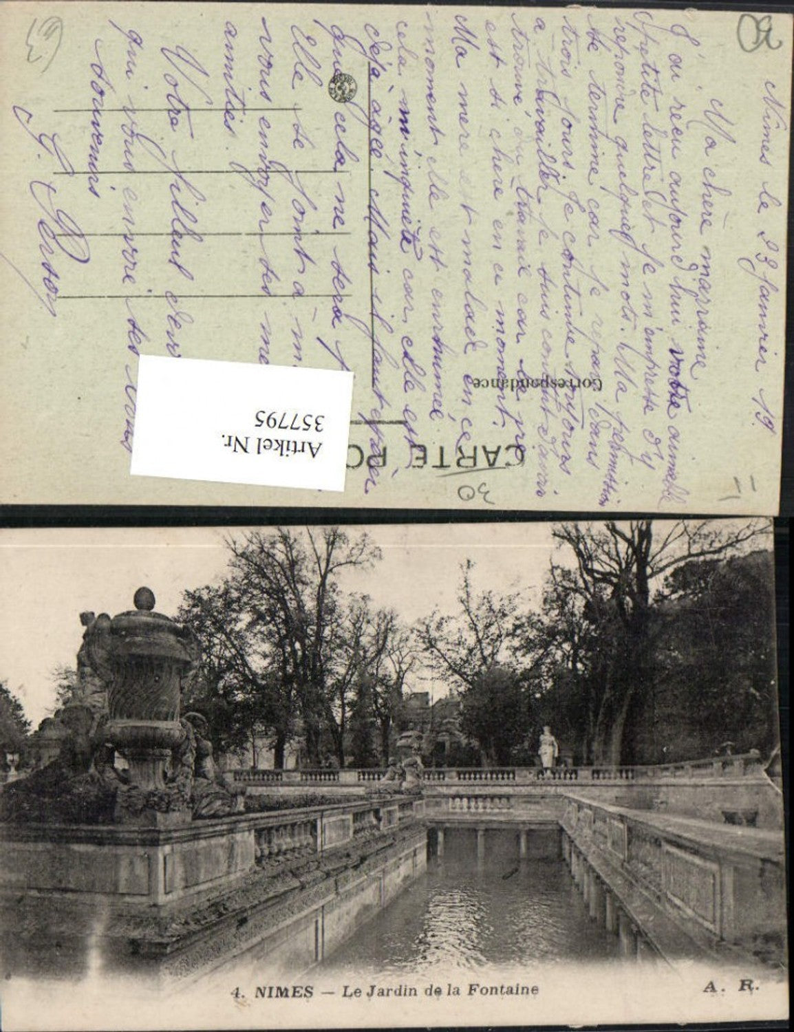 357795,Languedoc-Roussillon Gard Nimes Le Jardin de la Fontaine Wasserbecken