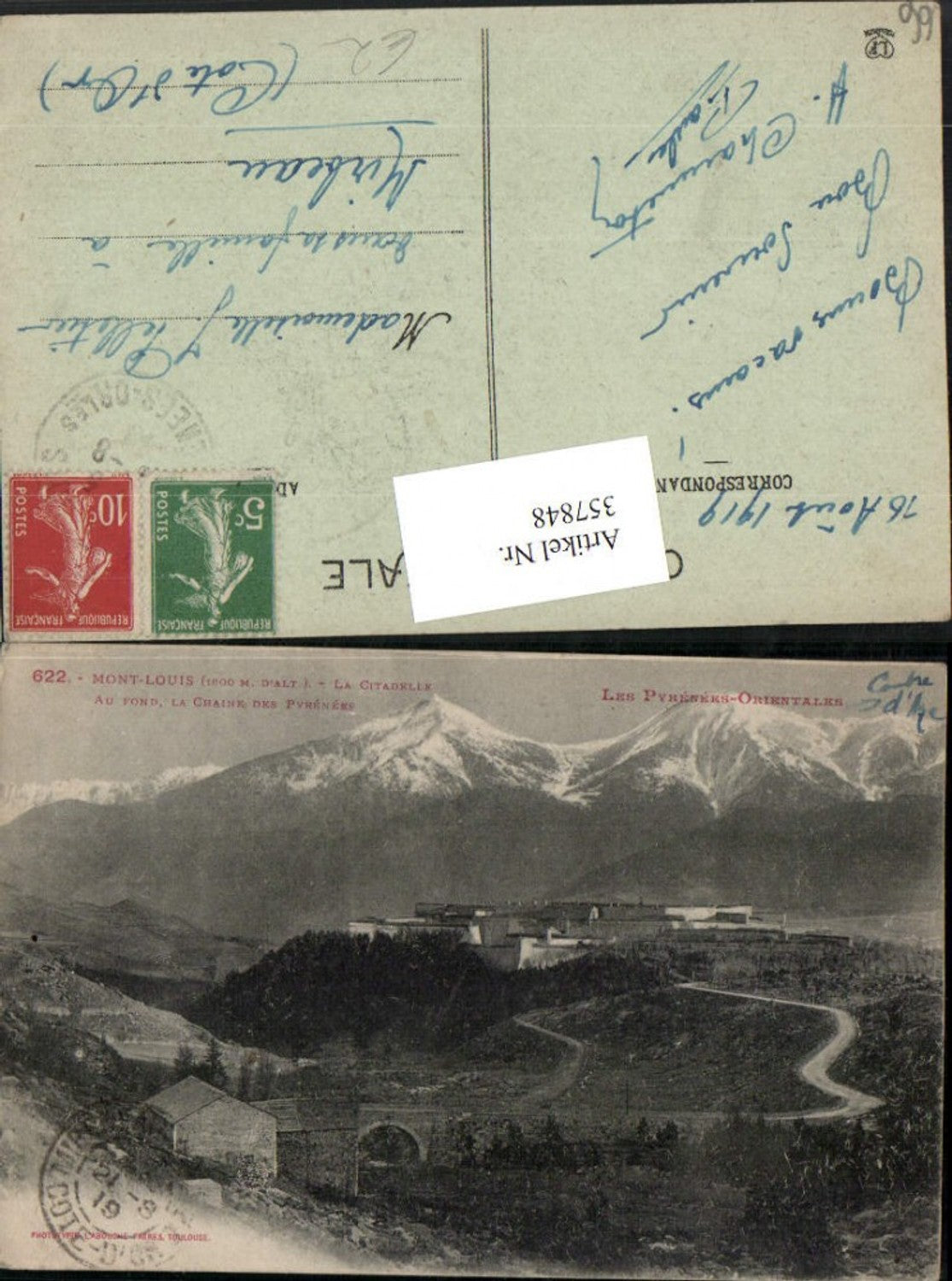 357848,Languedoc-Roussillon Pyrenees-Orientales Mont-Louis La Citadelle Festung Bergkulisse