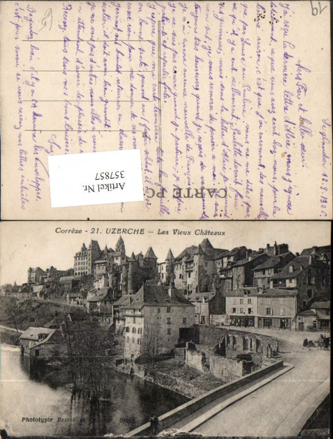 357857,Limousin Correze Uzerche Les Vieux Chateaux Teilansicht Schloss