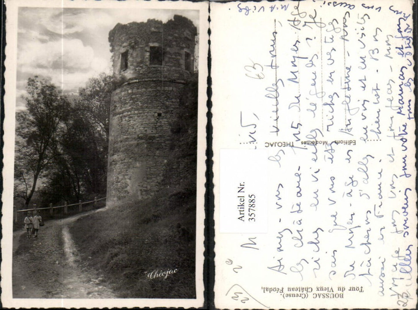 357885,Limousin Creuse Boussac Tour du Vieux Chateau Feodal Turm