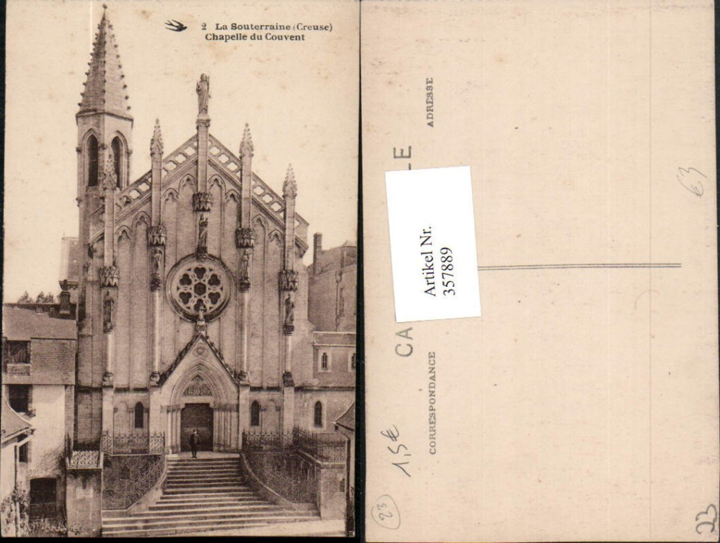 357889,Limousin Creuse La Souterraine Chapelle du Couvent Kirche