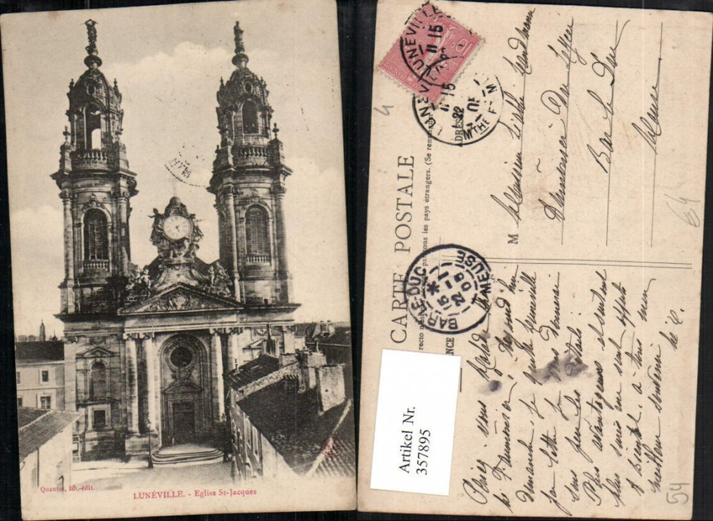 357895,Lothringen Meurthe-et-Moselle Luneville Eglise St-Jacques Kirche