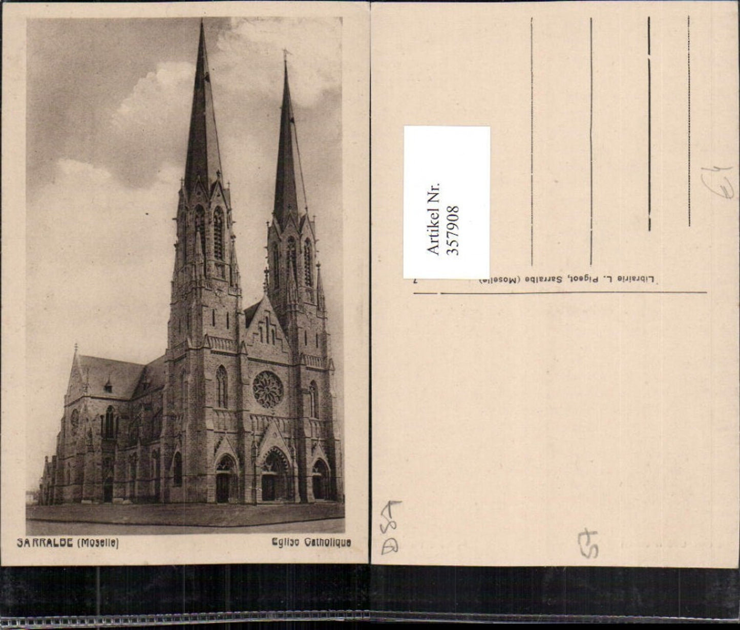 357908,Lothringen Moselle Sarralbe Eglise Catholique Katholische Kirche